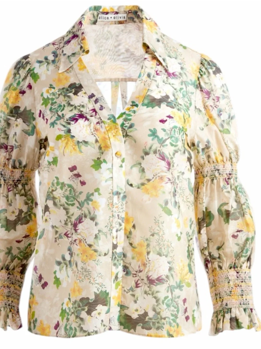 ALICE & OLIVIA COSIMA FLORAL BUTTON DOWN
BLOUSE - Picture 6 of 9